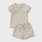 Ava Floral Organic Short Sleeved Pyjamas