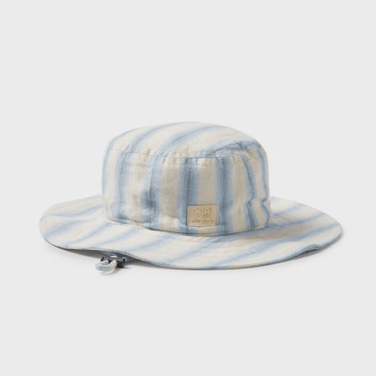 Deep Blue Stripe Organic Sun Hat