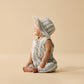 Deep Blue Stripe Organic Sun Hat