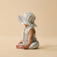 Deep Blue Stripe Organic Sun Hat
