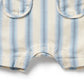 Deep Blue Stripe Organic Overall