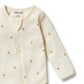 Bee Mine Organic Zipsuit with Feet