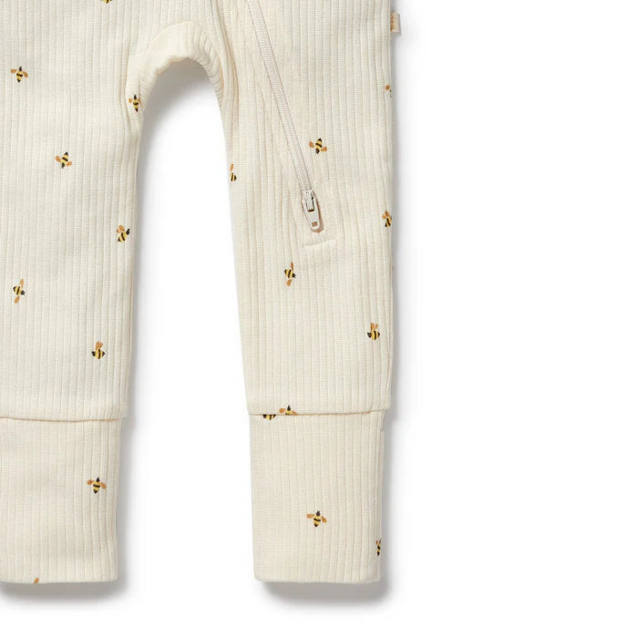 Bee Mine Organic Zipsuit with Feet