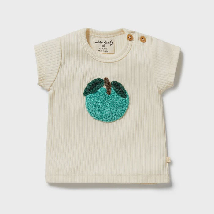 Apple Papple Embroidered Organic Tee