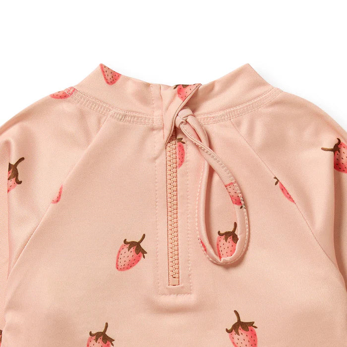 Strawberry Kisses Cutwork Rashie Swimset