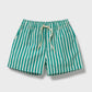 Green Bean Stripe Swim Board Short