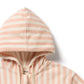 Strawberry Wave Organic Terry Hooded Towel