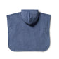 Deep Blue Organic Terry Hooded Poncho