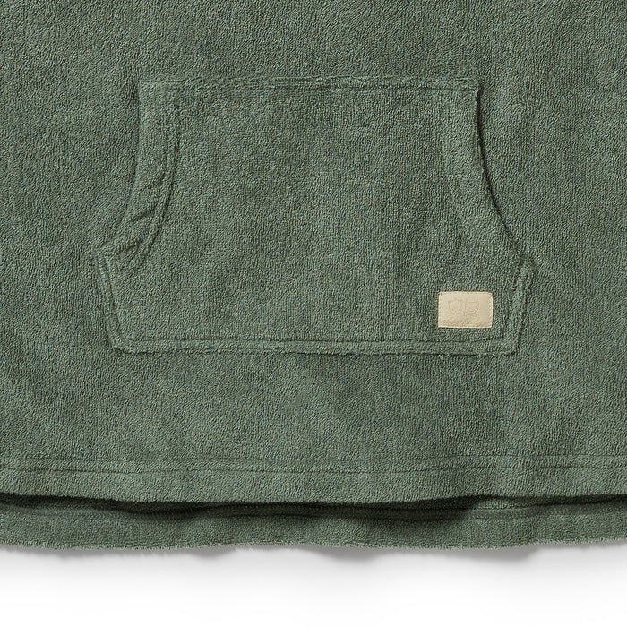 Moss Organic Terry Hooded Poncho