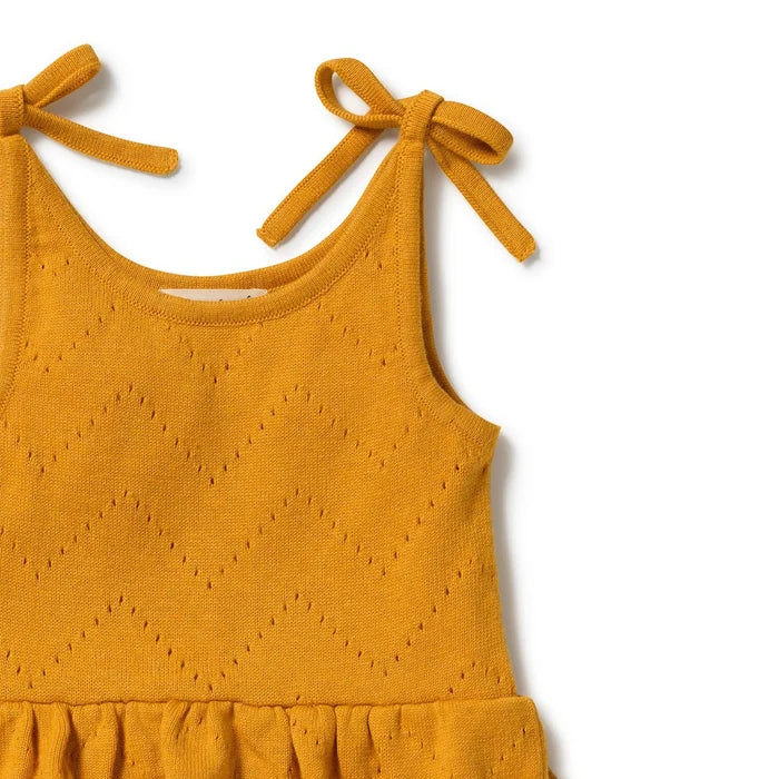 Marmalade Organic Knitted Pointelle Playsuit