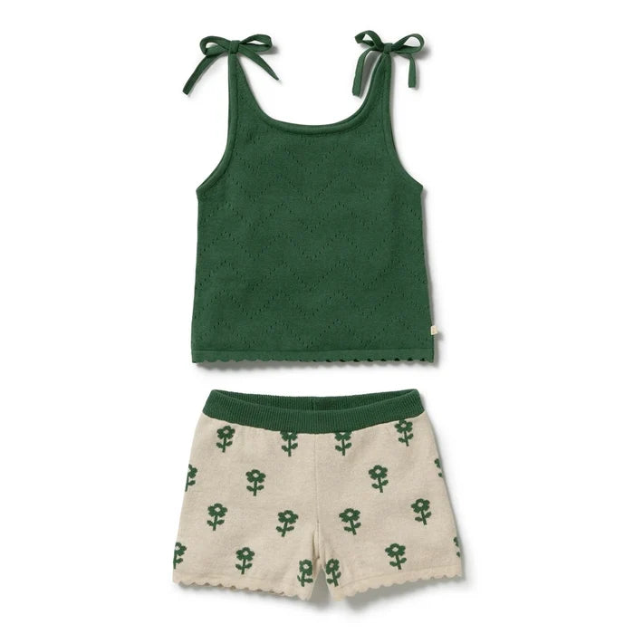 Fleur Organic Knitted Jacquard Set