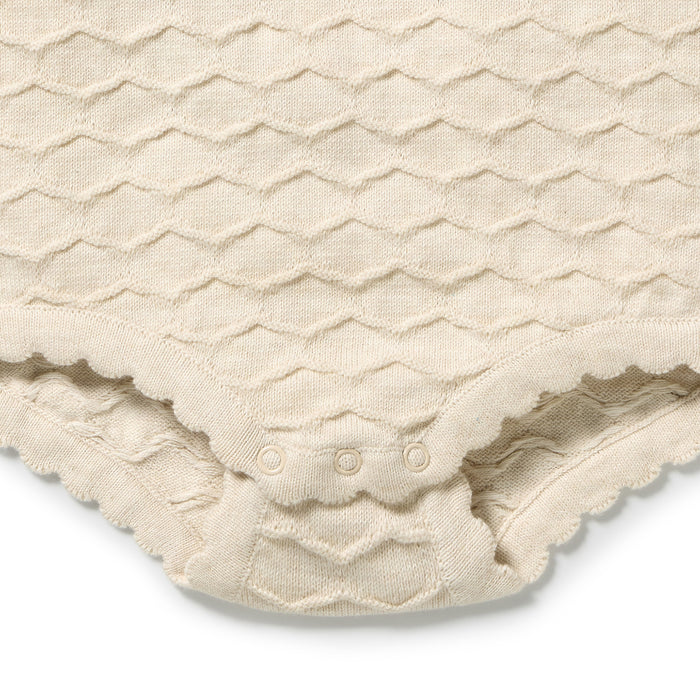Milk Cloud Organic Knitted Chevron Bodysuit