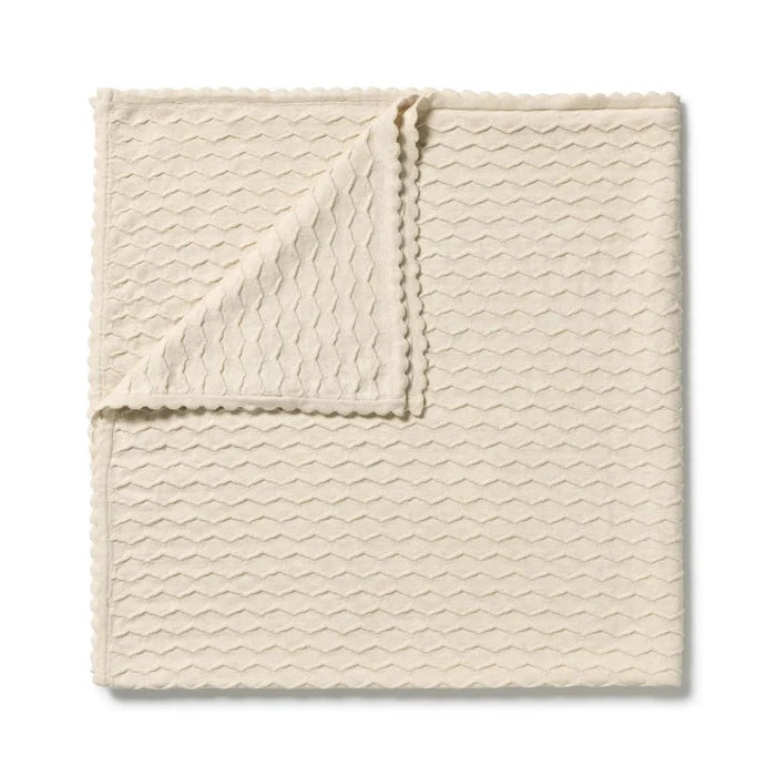 Milk Cloud Organic Knitted Chevron Blanket