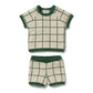 Lagoon Organic Knitted Check Set