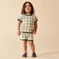 Lagoon Organic Knitted Check Set