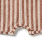 Cherry Cola Stripe Organic Terry Growsuit