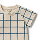Bright Blue Check Organic Tee