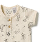 Whispering Willows Organic Henley Bodysuit