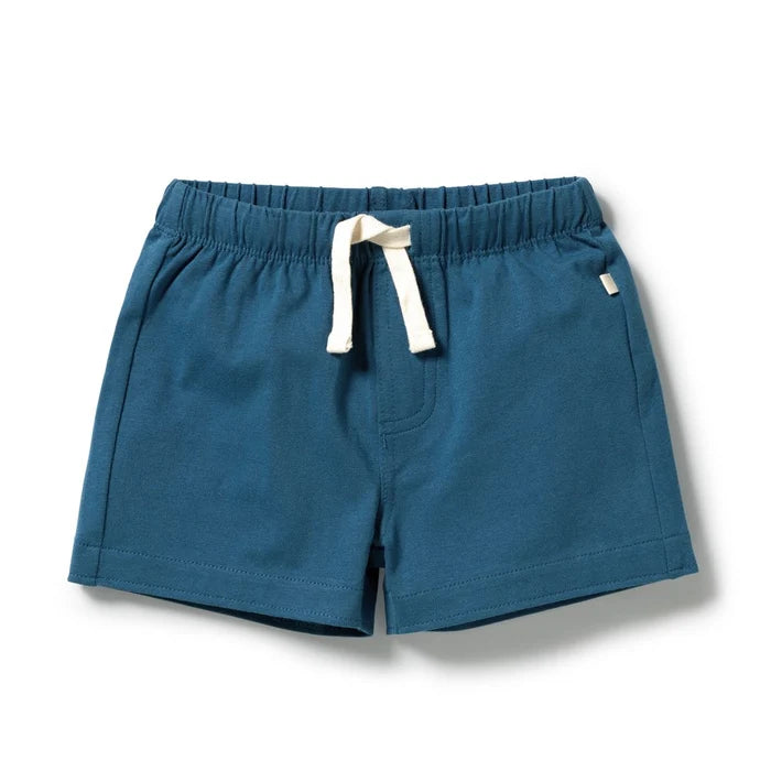 Bright Blue Organic Tie Front Short