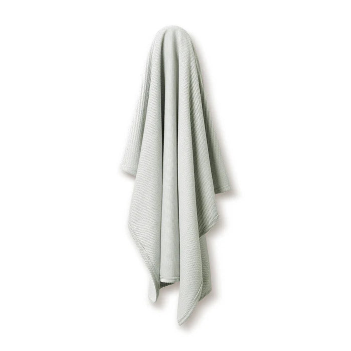 Organic Stripe Rib Bunny Rug | Fern