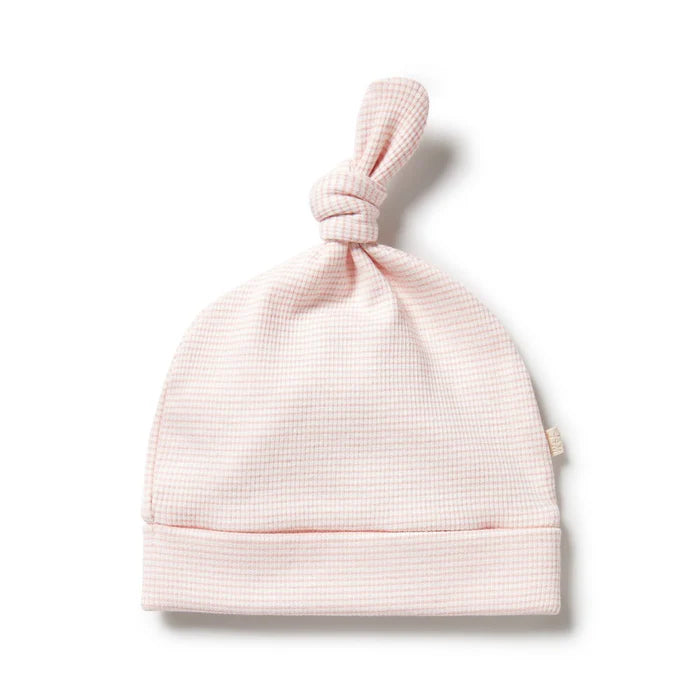 Cantaloupe organic stripe rib knot hat