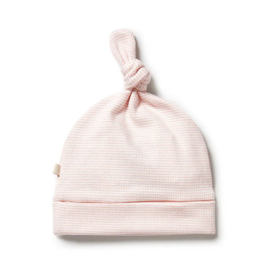 Cantaloupe organic stripe rib knot hat