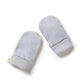 Organic Stripe Rib Mittens | Rain Drop