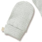 Fern organic stripe rib mittens