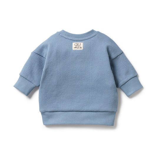 Storm Blue Organic Quilted Sweat
