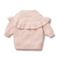 Pink Knitted Ruffle Jumper