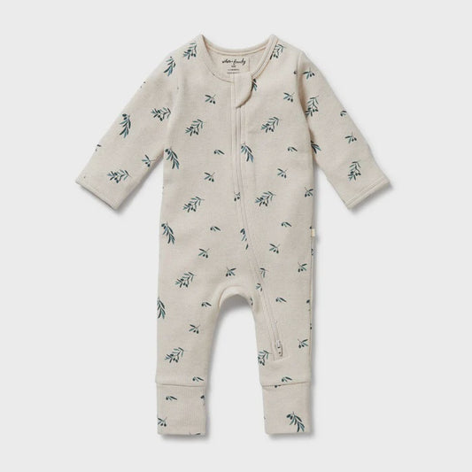 Little Olive Organic Waffle Zipsuit