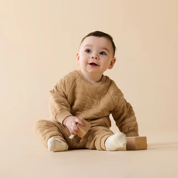 Honey Fawn Organic Quilted Sweat