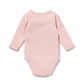 Strawberry Cream Organic Rib long-sleeved Bodysuit