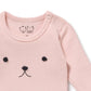 Strawberry Cream Organic Rib long-sleeved Bodysuit