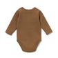 Nutmeg Organic Rib Long Sleeved Bodysuit