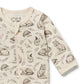 Foxglove Forest Organic Zipsuit with Feet