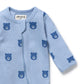 Bear Hugs Organic Waffle Zipsuit