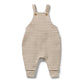 Nutmeg Stripe Organic Waffle Overall