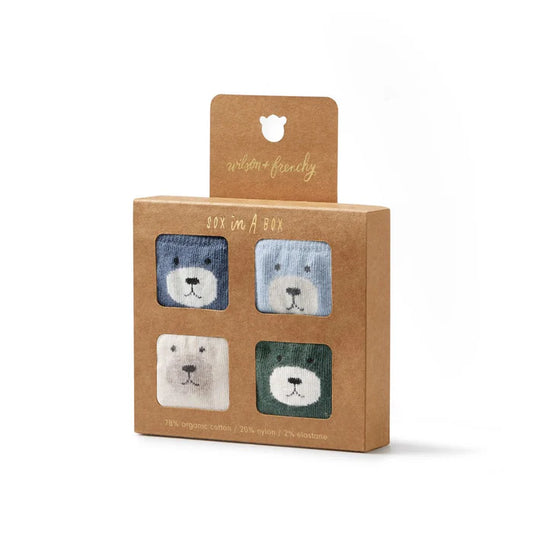 Boys Organic 4 Pack Baby Socks