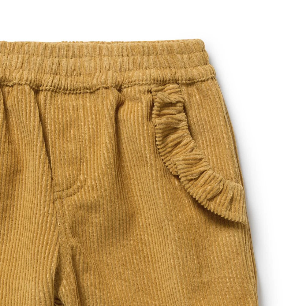 Amber Flow Organic Cord Ruffle Pant