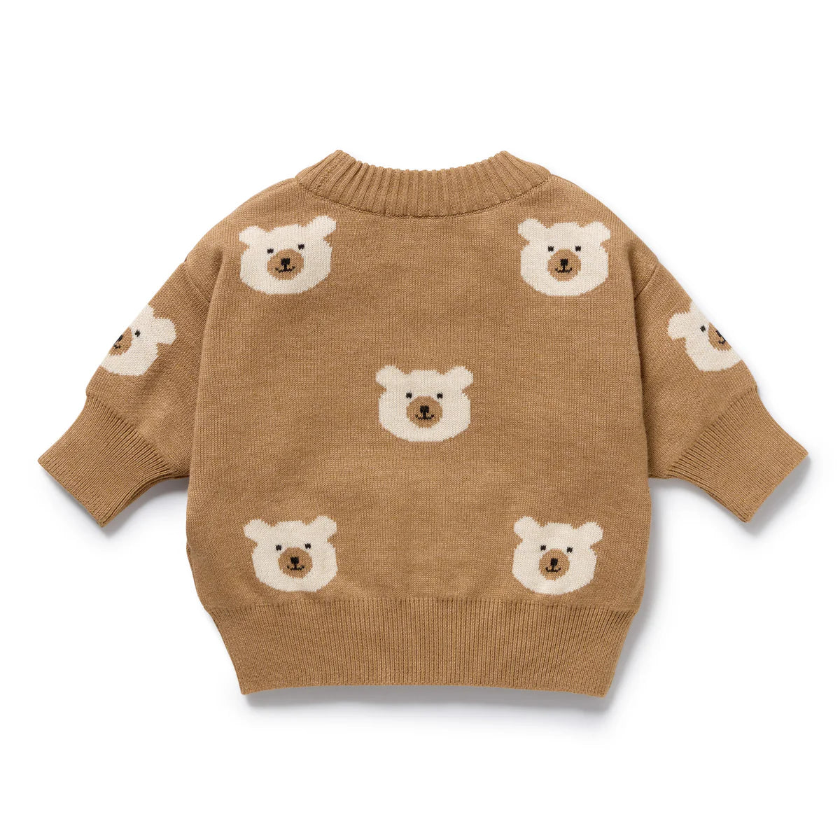 Beary Cute Organic Knitted Jacquard Jumper