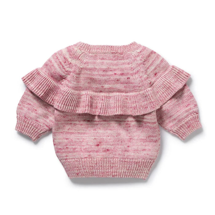 Rhubarb & Cream Ruffle Jumper