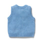 Frosted Blue Organic Knitted Vest