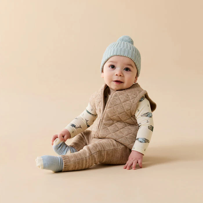 Organic Knitted Legging - Sandstone