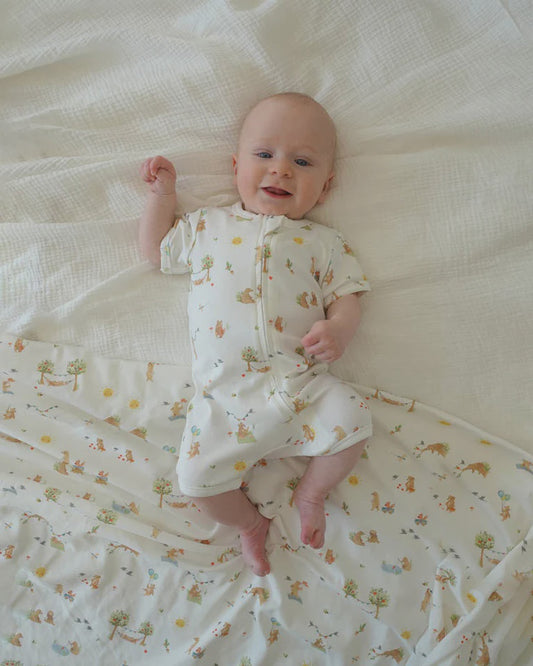 BEAR ORGANIC SS ZIPSUIT