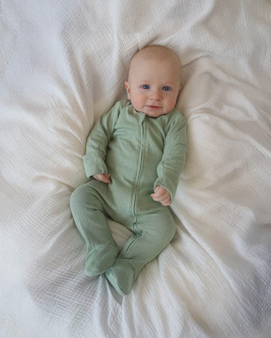 SAGE ORGANIC POINTELLE LS ZIPSUIT