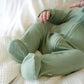SAGE ORGANIC POINTELLE LS ZIPSUIT