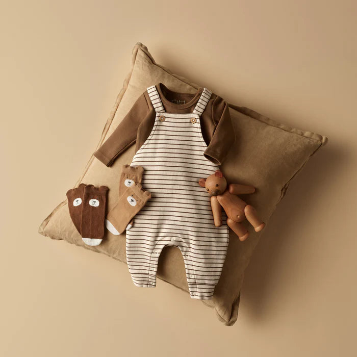 Nutmeg Organic Rib Long Sleeved Bodysuit