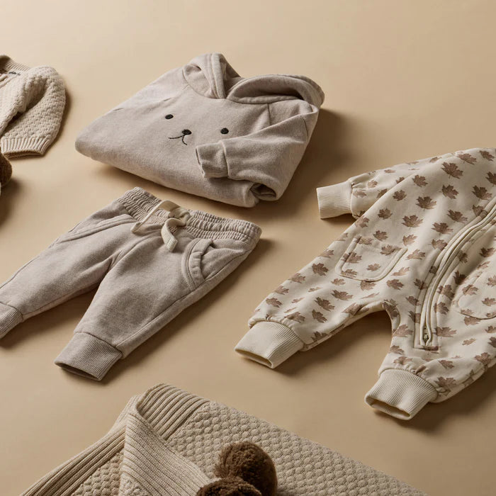 Oatmeal Organic Terry Hooded Sweat