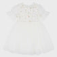 TULLE EMB FLORAL SS DRESS 3-7 YRS